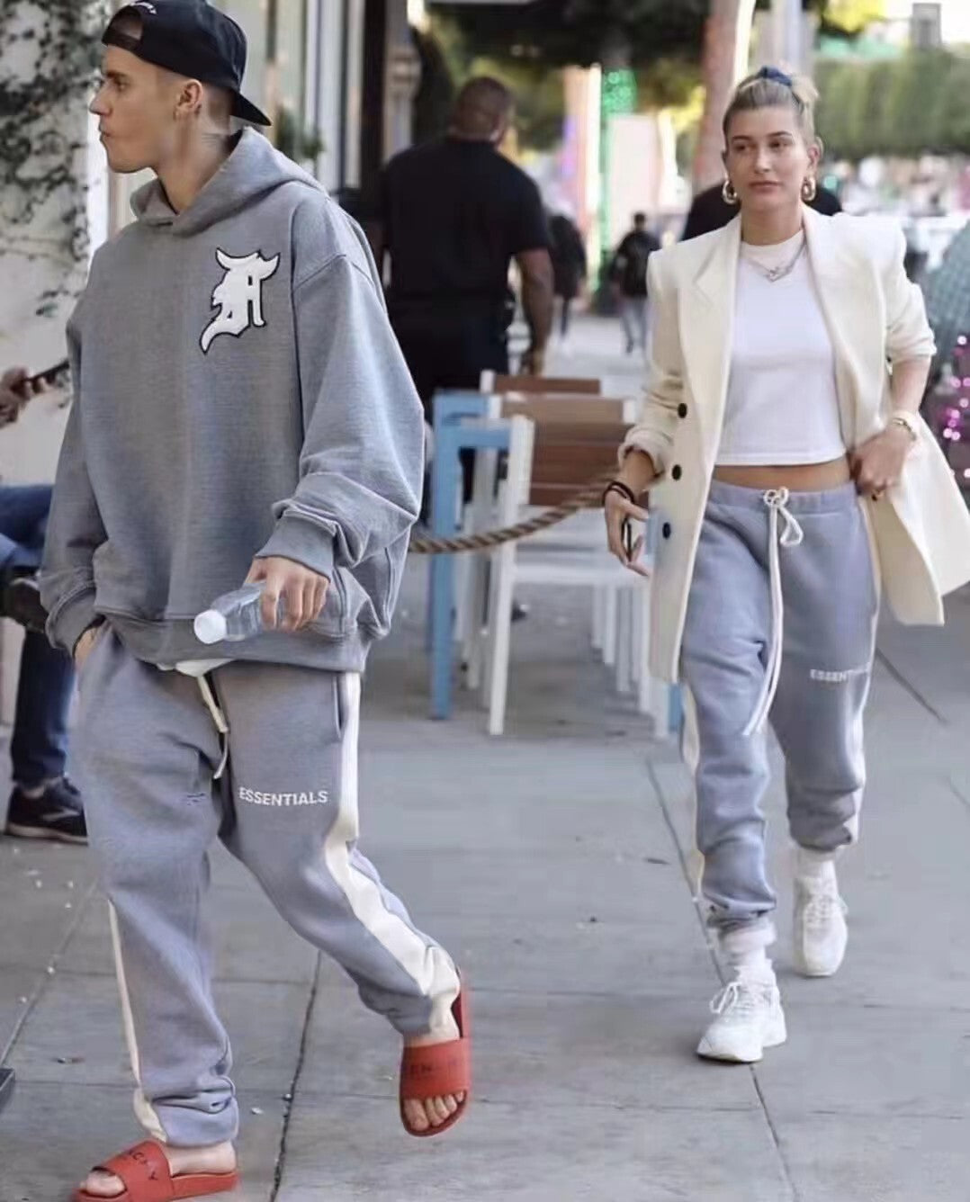 Inspired Fear of God – Inspired Double-Stitched White-Edged Webbing Pants.