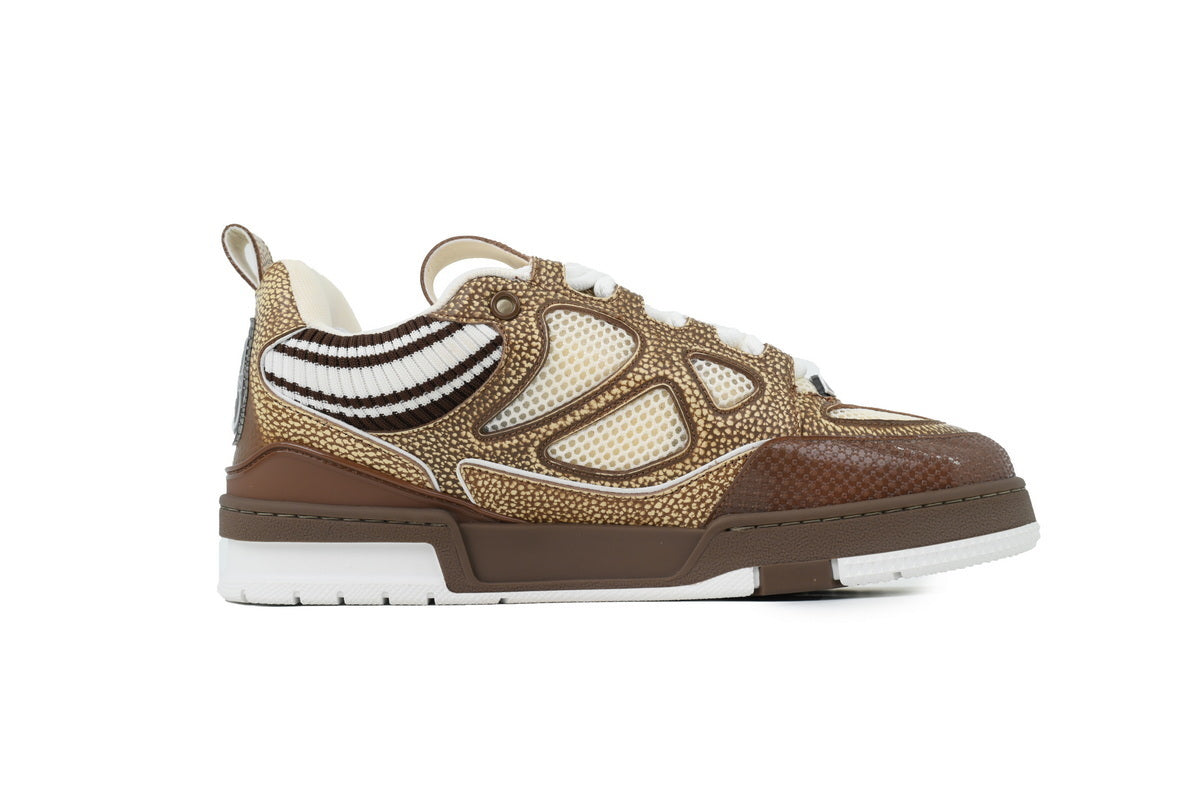 SK8 New Khaki Woolen Fabric Inspired by - Louis Vuitton Casual Sneakers