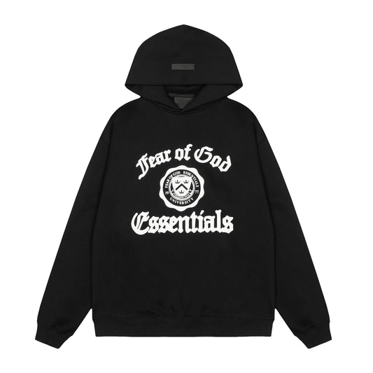 Essentials-Inspired Fear of God Hoodie Black
