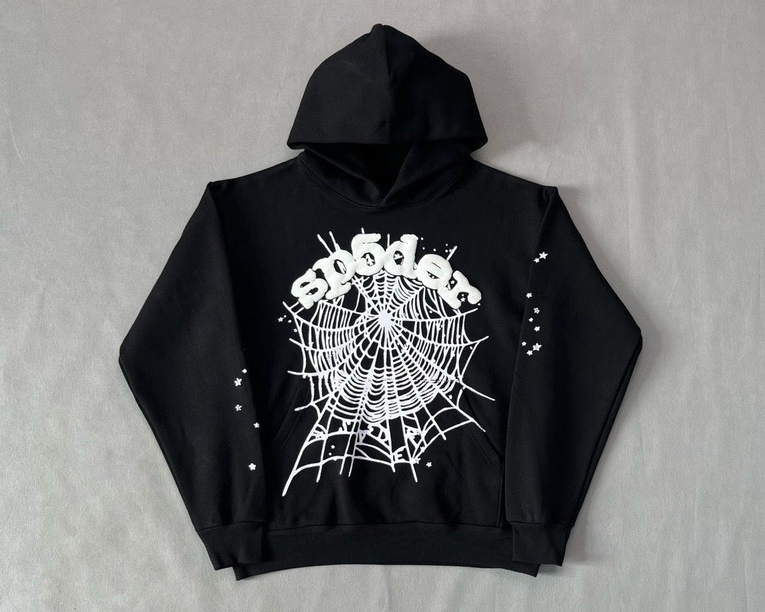 Sp5der Inspired Hoodie Black