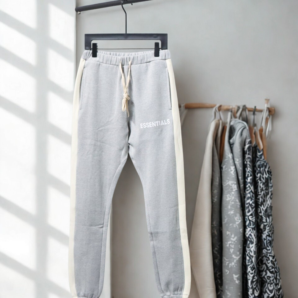 Inspired Fear of God – Inspired Double-Stitched White-Edged Webbing Pants.