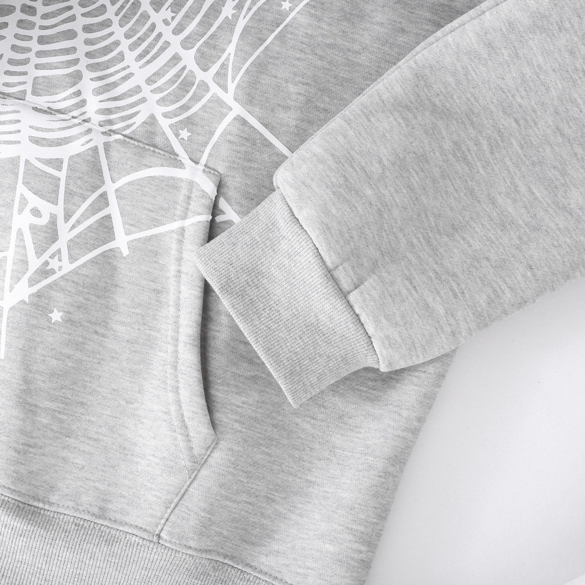 Sp5der Inspired-Light Grey Hoodie