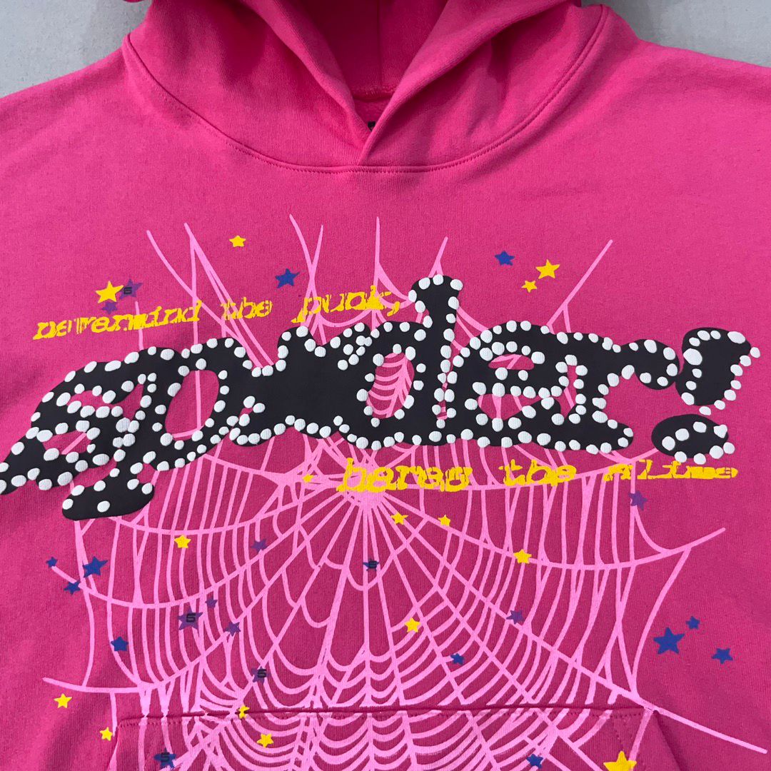 Sp5der Inspired Hoodie Pink