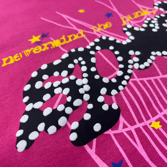 Sp5der Inspired Hoodie Pink